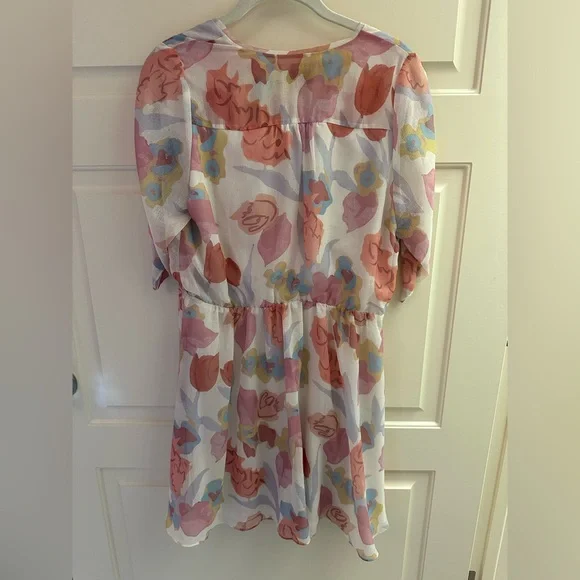 Ted Baker Juleah Ruched Sleeve Detail Mini Dress Natural NWT - Picture 12 of 13